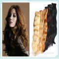 2014 human long hair extensions Hot sales top quality 613# 100% remy human wave hair weft golden/ brown/black color